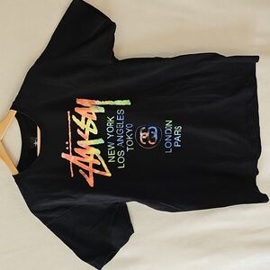 Stüssy | World Tour Tee in Rare Rainbow Tie Dye Large Double Sided T-shirt L